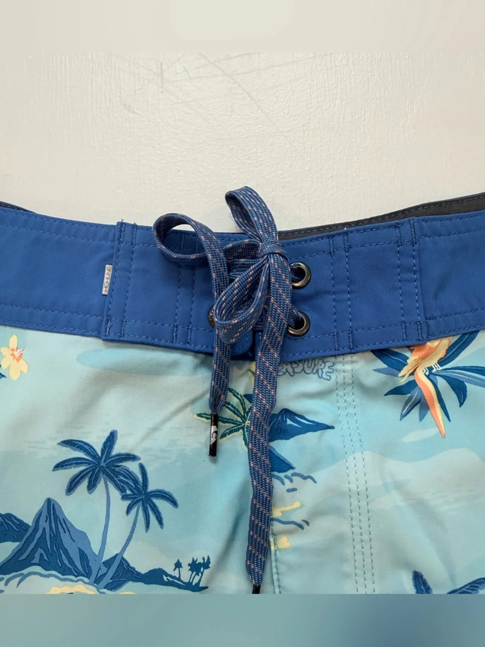 Quiksilver Highline Surf Silk Blue Printed Board Shorts, 36